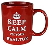Funny Guy Mugs Keep Calm I'm Your Realtor Coffee Mug, Red, 11-Ounce
