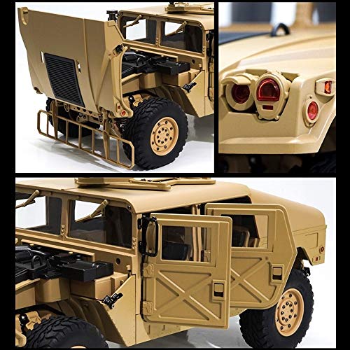 DBXMFZW 16CH RC Auto 2,4g Elektrische 4WD Militär Off-Road Fernbedienung Fahrzeug 1:10 Maßstab H1 Simulation 4x4 Militär… – Bild 7