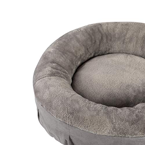 Love's cabin Round Donut Removable Cover Cat and Dog Cushion Bed, 24in Large Grey Pet Bed for Cats or Small Dogs, Anti-Slip & Water-Resistant Bottom, Super Soft Durable Fabric Pet Supplies - Thumbnail 2