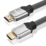 HDMI Cable 6.6FT, 2.0 (4K) High Speed 18Gbps, 30AWG Braided Cord, Gold Plated Connectors, Support Ethernet / Audio Return Channel, Video 4K 1080P 720P, 3D, Xbox PlayStation PS3 PS4 PC Apple TV, etc