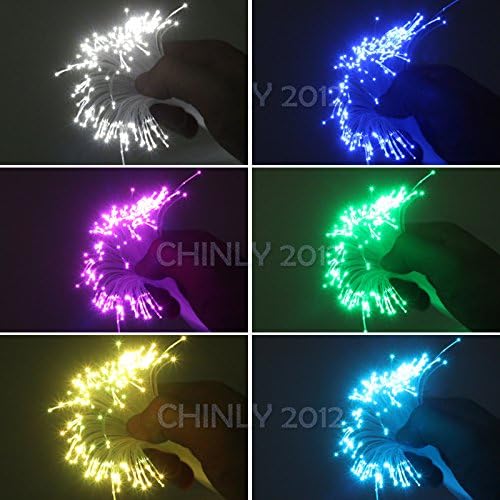 CHINLY 100pcs Φ0.03in(0.75mm) 6.5ft(2M) long PMMA plastic end glow fiber optic cable for star sky ceiling all kind led light engine driver - Image 4