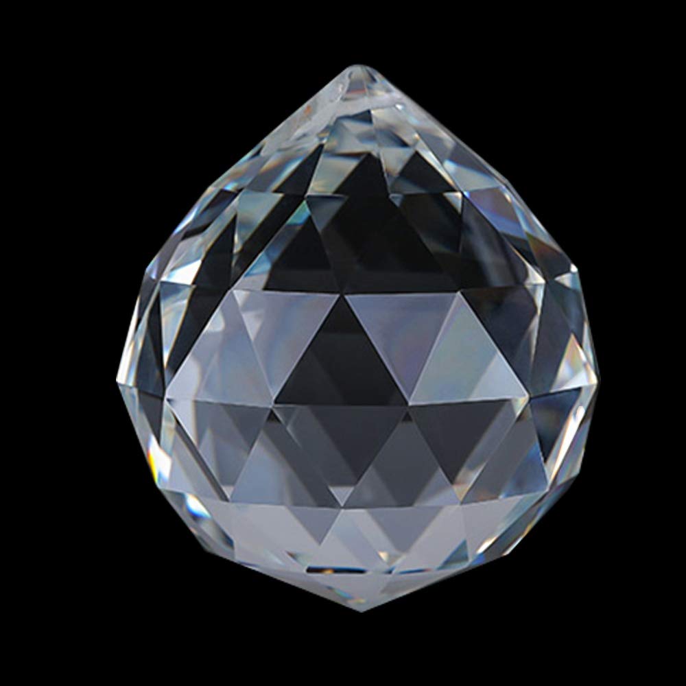 60mm /2.36in SunAngel Clear Faceted Prism Crystal Ball Sun Catcher