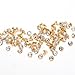 Surepromise 100pcs 7mm Diamante Diamond Clear Gold Crystal RIVET STUDS Rock Leather Bag
