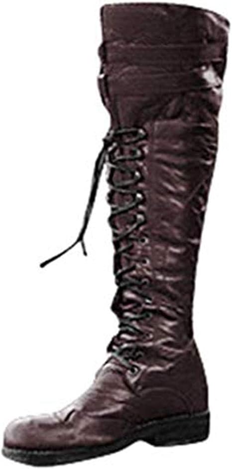 women vintage medieval high martin boots