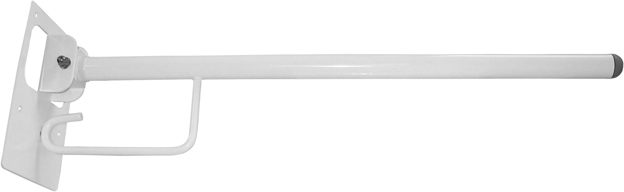 CM Bath mnv06 Hinged Grab Rail with Toilet Roll Holder Steel Epoxy Lacquered, 730 X 215 X 150 mm