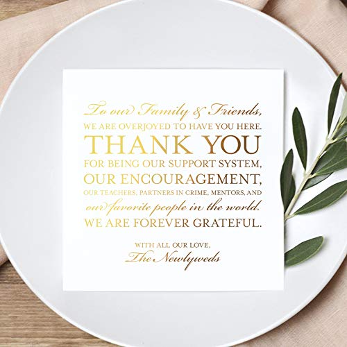 Aazon.co: 50 Thank You Placecards For Wedding, Wedding Thank You...