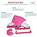 CRS Cross Skate Guards, Soakers & Towel Gift Set - Ice Skating Guards and Soft Skate Blade Covers for Figure Skating or Hockey (Power Pink, Small)
