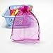 Fengirl Drawstring Organza Jewelry Pouches Wedding Party Christmas Favor Gift Candy Bag (5x7inch, Hot Pink)