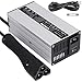 Mophorn 48V 6A Golf Cart Battery Charger with RXV Style Connector and 2 LED Indicator Lights for Club Car Yamaha (48V 6A with RXV Style Connector)