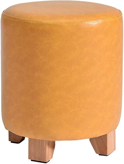 Amazon.de: LSLMCS Sofa Hocker, großer PU-Leder-Fußhocker, Runde