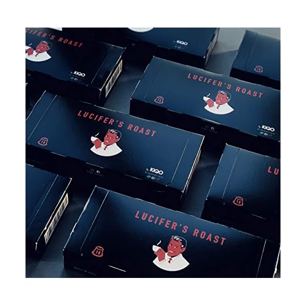 LUCIFERS ROAST 100x Kaffeekapseln f. Nespresso by KIQO aus Italien - sehr starker Espresso - säurearm - für kompatible… – Bild 7