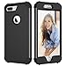 iPhone 7 Plus Case, LONTECT Shockproof Hybrid Heavy Duty Dual Layer High Impact Protection Case Cover for Apple iPhone 7 Plus - Black
