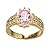 jacob alex ring 8*6mm Pink Sapphire CZ Wedding/Party Ring 10KT Yellow Gold Filled Womens Size6