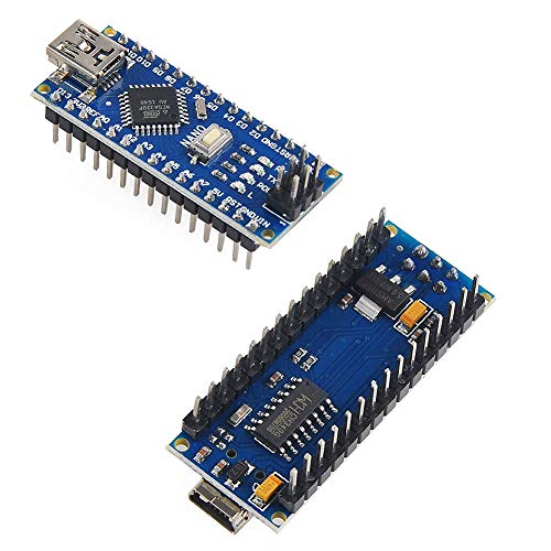 WYPH Mini Nano V3.0 Module ATmega328P 5V 16MHz CH340G Chip Microcontroller Development Board USB Cable for Arduino (Pre-soldered Nano 3pcs)