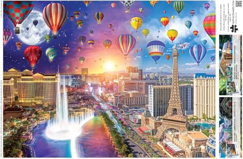 Buffalo Games - Lars Stewart - Vegas Balloon Show - 1000 Piece Jigsaw Puzzle for Adults -Challenging Puzzle Perfect for Game Nights - Finished Size is 26.75 x 19.75