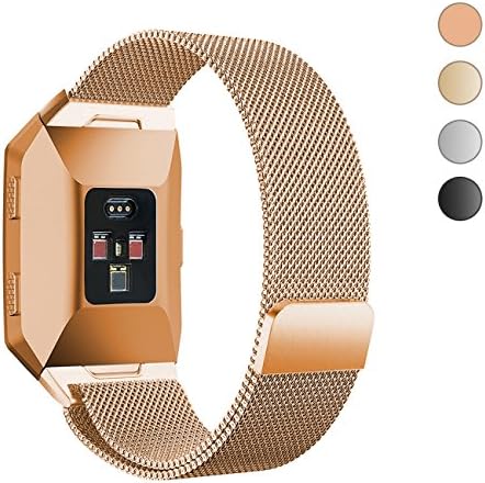 Yisdo Fitbit Ionic Bands Metal Milanese Stainless Steel Mesh Loop Discretionary Magnetic Closure Smart Watch Wristband for Women Men More Colors
