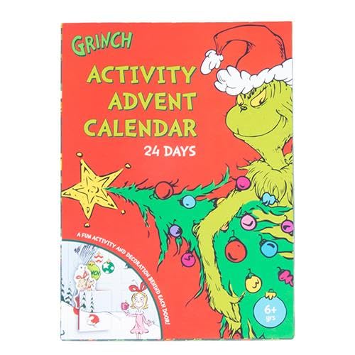 The Grinch Advent Calendar. Includes 24 Doors, Activities & Christmas Decorations. Officially Licensed Grinch Merchandise from Fizz Creations