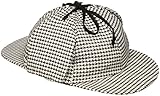 Jacobson Hat Company Men's Sherlock Holmes Cotton Cap, Black/White, Adult