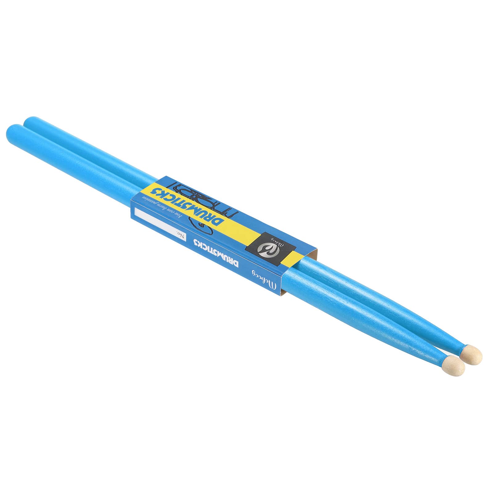 PATIKIL Maple Wood Drumstick Anti Slip Drum Stick 5A Blue 1 Pair for Drumming Musical Instrument Percussion