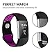 iGK Silicone Replacement Bands Compatible for Fitbit Charge 2, Adjustable Breathable Sport Strap Smartwatch Fitness Wristband with Air Holes Black Plum Small