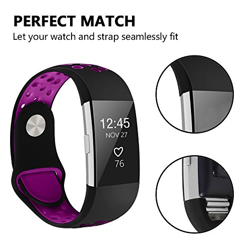 image for iGK Silicone Replacement Bands Compatible for Fitbit Charge 2, Adjusta