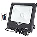 ZHMA RGB LED Flood Light,30W Color Changing Waterproof LED Security Light with US 3-Plug & Remote Control for Tree,Lake,Garden,Scenic Spots, Decorations Lights