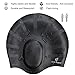 Swim Cap for Long Hair - Silicone Swimming Hat with Ear Pockets for Men and Women, Free Ear Plugs Included