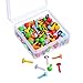 Willbond 150 Pieces Mini Brads Assorted Colors Round Brad Pastel Brads with Platic Storage Box for Scrapbooking Crafts Making Stamping and DIY