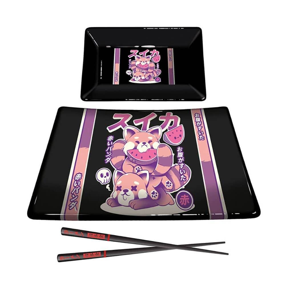 Pyramid International Ilustrata Sushi Set (Watermelon Design) in Presentation Gift Box - Official Merchandise