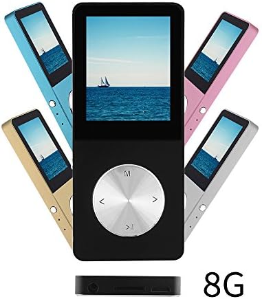 Ultrave Portable 8GB MP3 MP4 Player Expandable up to 64GB Supports FM Radio E-book Photo Viewer Calendar Alarm Screensaver With External Speaker