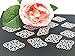 ALIMITOPIA 40pcs Filigree Flower Plate Charms,Hollowed-out Rhombic Pendant Connector for DIY Jewelry Making Wrapping Accessories (Antique Silver Tone)