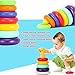 Kingseye Rainbow Stacking Tower with Music Tumbler, Sounds and 7 Colorful Plastic Ring Educational Toy Baby Toddler Sensory Stacking Toys ( 6 to 12 Months )