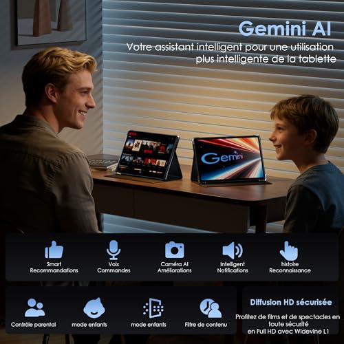 ZENTALITY 10 Inch Android 15 Tablet with 5G WiFi 30GB RAM + 64GB ROM (2TB Expandable), Widevine L1, Octa-Core 2.0GHz/8000mAh/13+8MP/Tablets with Keyboard+Mouse and Case-Black