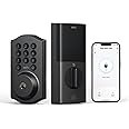 eufy Security Smart Lock C30, Keyless Entry Door Lock, Built-in WiFi Deadbolt, Smart Lock for Front Door, No Bridge Required, Easy Installation, App Remote Control, Auto Lock, Traditional, Black