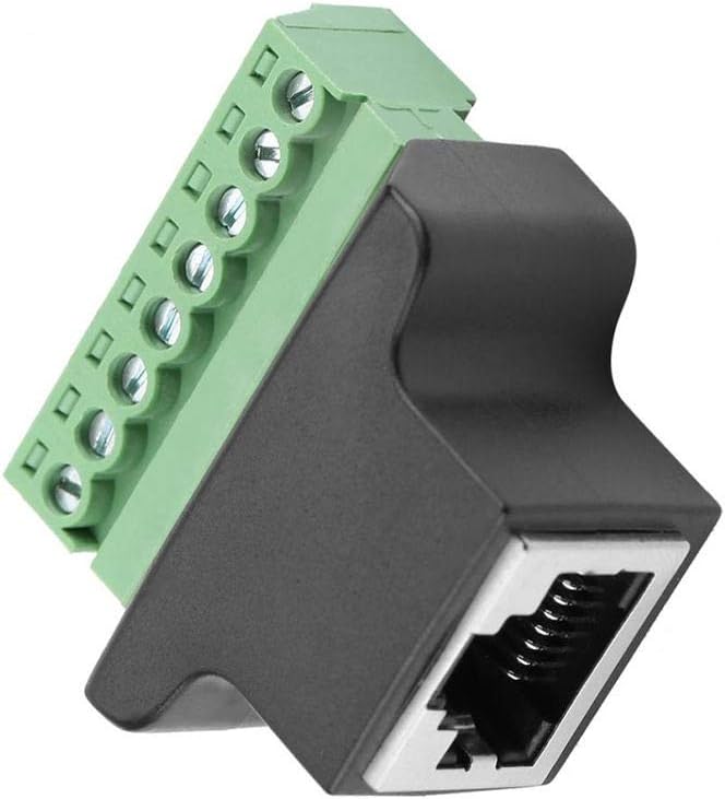 Amazon.com: lecimo RJ45 Female To 8 Pin Screw Term Block Terminal