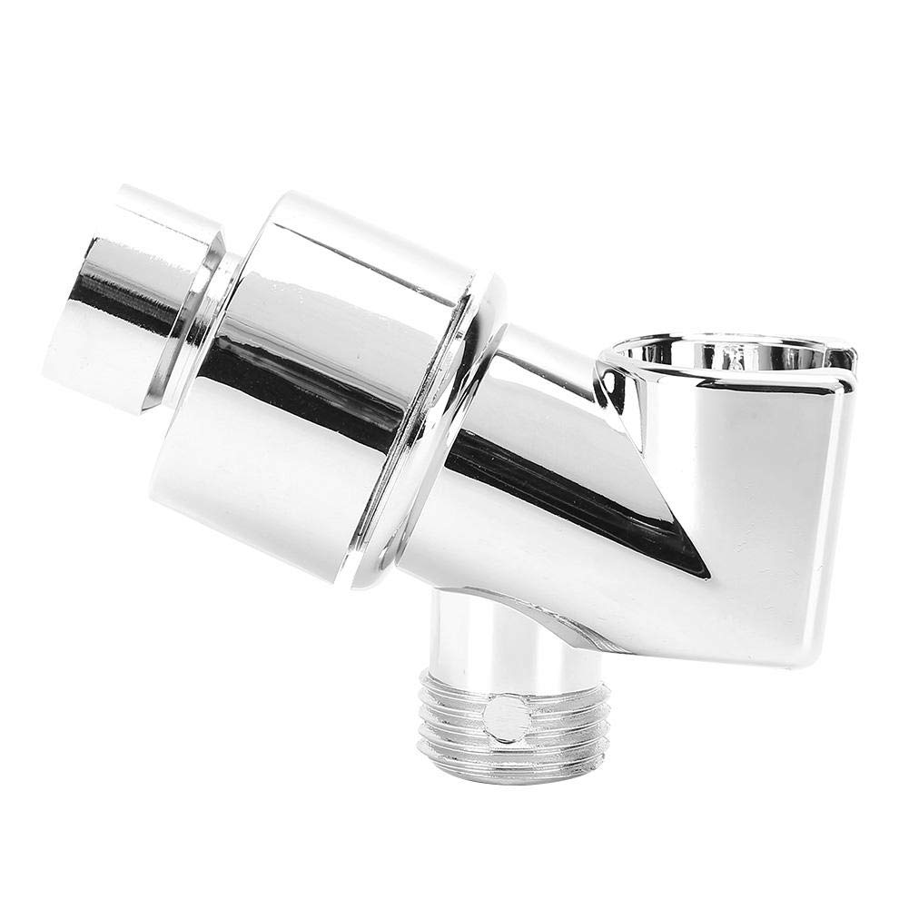 Cikonielf Electroplating Tee Shower Head 360 Degree Rotation Bracket Holder Adapter Fittings for Home Bathroom Use