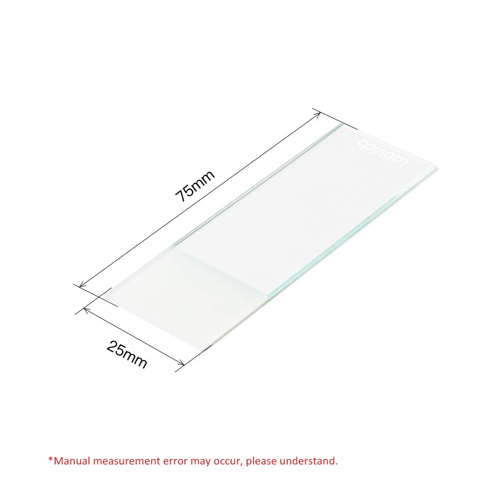 Labvida 100pcs Frosted Microscope Slides, Standard Grade, Dim.75x25mm(2.95''x0.98''), 90° Corners, Frosted 1 end 1 side, LVQ006Z - Image 4