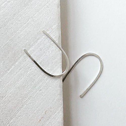 Sterling Silver or 14kt Gold Filled Arc U Shaped Pull Through Open Earrings.Birthday Mothers Day Bridesmaid 25th Silver Anniversary Gift