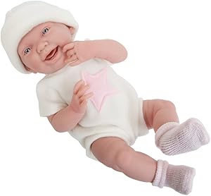 La Newborn Boutique - Realistic 15" Anatomically Correct Real Girl Baby Doll – All Vinyl “Pink Star” Designed by Berenguer – Made in Spain
