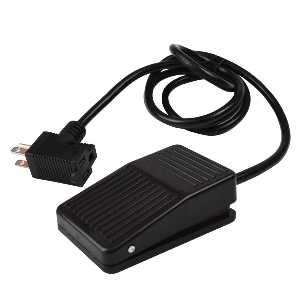 Photo 1 of Foot Switch, Foot Operated Pedal Controller Power Switch Woodworking Machine Control, 5-ft Cable with Piggyback Plug, Deadman Style