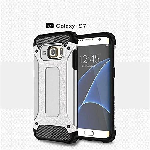 Shalleen New Shockproof Rugged Hybrid Rubber Phone Case Cover For Samsung Galaxy S7/ S7Edge (Sliver (S7))