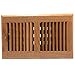 Accord AOSWOLL106 Oak Sidewall/Ceiling Register, 10-Inch x 6-Inch(Duct Opening Measurements), Light Finish