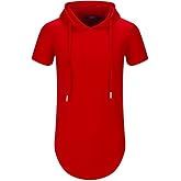 Aiyino Men's S-5X Short Sleeve Fashion Athletic Hoodies Sport Sweatshirt Hip Hop Pullover