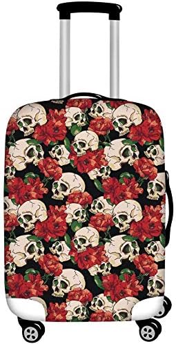 luggage with skull design