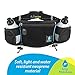 Easy Anywhere Hydration Running Belt - Extra Large Pocket - with 2 Bpa-Free Water Bottles - Fits Large Smartphones, Including iPhone 6 Plus - Bounce Free Running Belt - Extra Pouch for Essentials