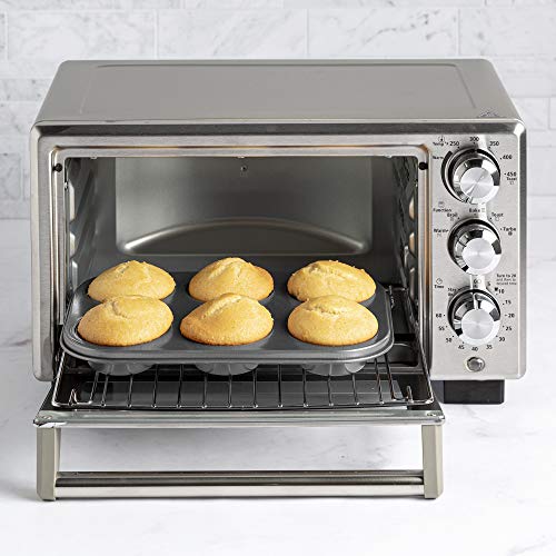 Ecolution Non-Stick Toaster Oven Bakeware Set 4-Piece, Carbon Steel, Easy to Clean and Perfect for Single Servings, Gray