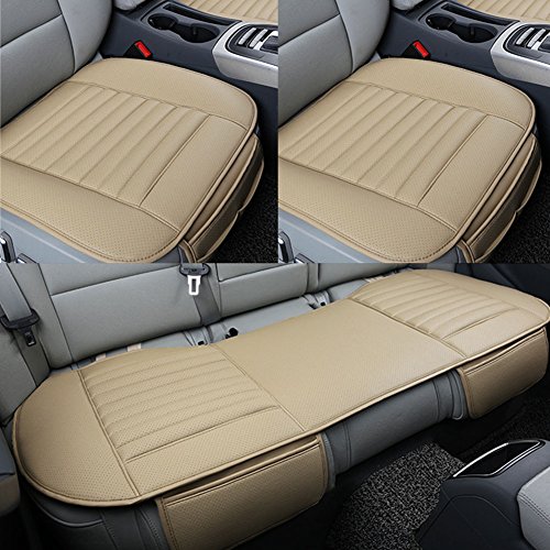 Afco Car Front Back Seat Cover Pad Protector Mat Comfortable Chair Cushion size Back (Beige)