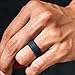 Saco Band Men's Silicone Rings Polished Aspect with Angled Design - 7 Pack Rubber Wedding Bands