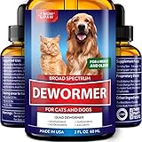 WOWPAW DEW0RMER for Dogs & Cats (2 OZ) - Made in USA - Wоrm Treatment for Pets - Natural Powerful Blend Against Whipworm, Hookwоrm, Roundwоrm & Tapewоrm - Senior Pets, Kitten & Puppy Dewоrmer