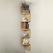 Danya B XF11035BH Large Decorative 5-Tier Corner Floating Wall Mount Display Shelving Unit - Beech Veneer
